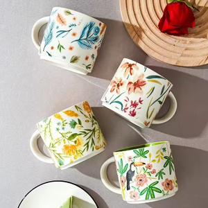 Mug à thé en céramique fait main de 450 ml, haute qualité, design de logo personnalisé, pour la maison, le bureau, le petit-déjeuner, les flocons d'avoine, passe au lave-vaisselle et au micro-ondes, excellent - Product Image 1