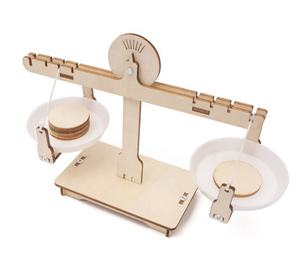 Balance à levier en bois à faire soi-même, balance de pesage, jouet éducatif d'équilibre pour l'enseignement des sciences et des mathématiques pour <span class=keywords><strong>les</strong></span> élèves et <span class=keywords><strong>les</strong></span> enfants - Product Image 1