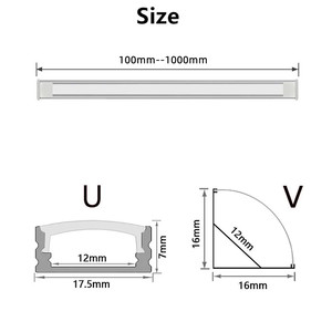 Tira de LED Rígida SMD 5730 DC12v/24v <span class=keywords><strong>Doble</strong></span> Fila 144 LEDs/M Barra de Luz Rígida en Forma de <span class=keywords><strong>V</strong></span>/U Longitud Arbitraria de 10CM a 100CM - Product Image 5
