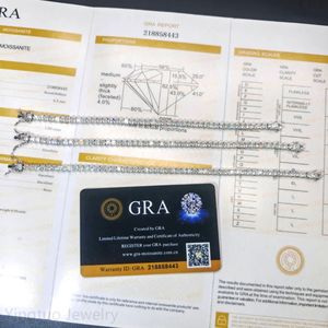 YingTuo Bijoux HIPHOP Carré Moissanite Bijoux <span class=keywords><strong>D</strong></span> Couleur VVS1 Rond S925 Plaqué 3mm/4mm Moissanite Tennis <span class=keywords><strong>Bracelet</strong></span> - Product Image 4