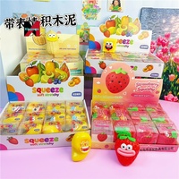 Jouet en argile à modeler aux expressions originales, en forme de fruits mélangés, anti-stress, cadeau
