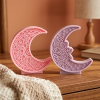 Premium Geprägte Mond-Silikonform Einfach zu Entformen DIY Kerzenhalter-Form für Kuchendekoration und Basteln