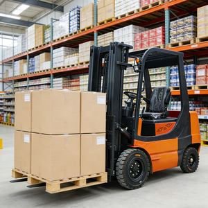 Chariot élévateur électrique portable de 3 tonnes, 3,5 tonnes, petit modèle, avec fourches réglables pour le déplacement des palettes, vente directe du fabricant - Product Image 1