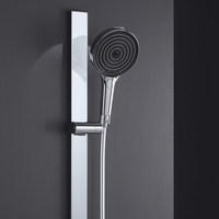 Ensemble de colonne de douche simple OEM, robinet à poignée unique, pomme de douche thermostatique douce, matériau en laiton, barre coulissante, design contemporain