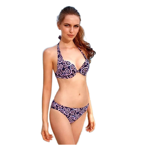 Traje de Baño Bikini Blanco Floral Sexy de Moda para Playa, 1 Pieza, Spandex/Nylon, Ecológico, de Secado Rápido, Transpirable y Antibacterial - Product Image 1