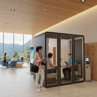 Cabine téléphonique insonorisée UNIBOOTH moderne en aluminium de précision, installation rapide en module pour bureau à domicile et immeuble de bureaux