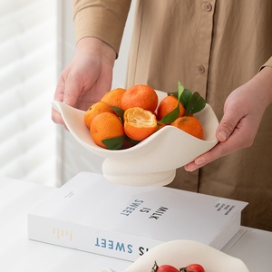 Plateau de rangement ovale minimaliste nordique européen à motif uni pour fruits et collations, idéal pour la <span class=keywords><strong>table</strong></span> basse du salon - Product Image 3