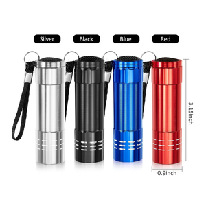 9LED Mini Flashlight Promotional 9LED Torch LED Torch Lamp Outdoor Mini Flashlight Torch Light Color UV or White