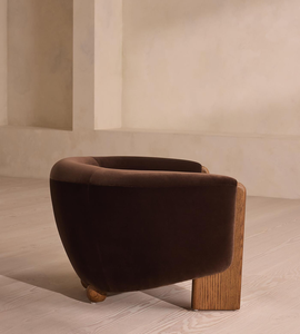 Juego de sillones italianos de madera maciza, silla de ocio de tela suave para sala de estar, silla perezosa de ocio - Product Image 2