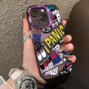 Nouvelle coque de téléphone transparente personnalisée avec motif graffiti créatif pour iPhone 17 16 15 13 Pro Max, motif dessin animé peint - Product Image 2