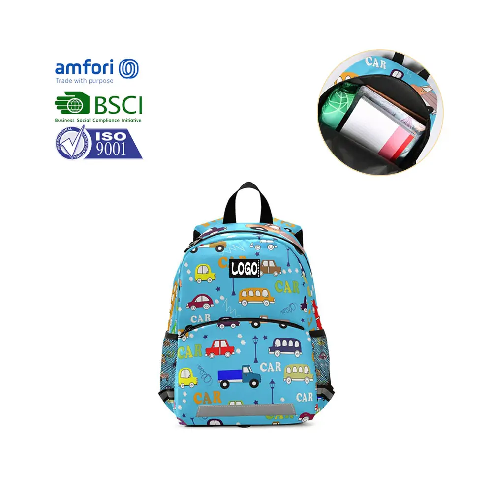 BSCI enfants sacs d'école sac étanche sac à dos sacs d'école pour Gril Logo personnalisé personnaliser dessin animé unisexe enfant en bas âge sac à dos HT