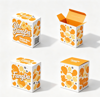 Boîte en carton blanc carrée pliable personnalisée, écologique, recyclable, avec revêtement UV, pour emballages de collations et de cadeaux, logo personnalisé imprimé