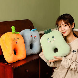 หมอนรองคอรูปตัว U ลายสัตว์น่ารัก ขนาด 28x28x14 ซม. ผ้าฝ้ายนุ่ม พกพาสะดวก สำหรับนักเรียน/ออฟฟิศ ช่วยรองรับการนอนหลับ - Product Image 2