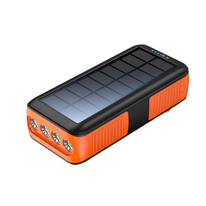 Batterie externe solaire 30000mAh avec générateur à manivelle, charge rapide 12W, 3 câbles intégrés, lampe torche LED, chargeur d'<span class=keywords><strong>urgence</strong></span> portable - Product Image 5