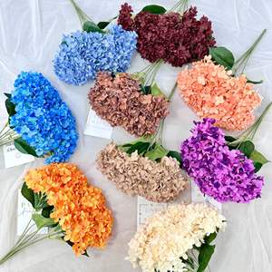 19 colores 7 cabezas <span class=keywords><strong>Hortensia</strong></span> grande de seda de <span class=keywords><strong>hortensia</strong></span> flor artificial para la decoración de la boda - Product Image 6