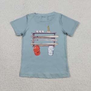 Camiseta de Manga Larga para Niños, Estilo Casual y Transpirable, con Estampado de Perro de Béisbol para el Día del Partido, Ropa de Verano para Hermanos, RTS Boutique - Product Image 4