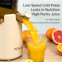 Mesin Juicer Cold Press Terbaru dengan Lubang Masukan Lebar 130mm, Mudah Dibersihkan, MOKUSAN Juicer