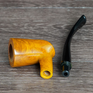 Muxiang Briarwood Smoking Pipe Bent Type 3mm Solid Wood Tobacco Pipe For Men Cross Border Wholesale - Product Image 3