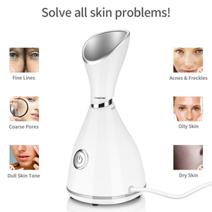 Vaporisateur facial électrique professionnel à nano-ions, <span class=keywords><strong>sauna</strong></span> facial à vapeur chaude, 280W, nettoyage en profondeur, hydratation, réservoir d'eau de 280 ml - Product Image 2
