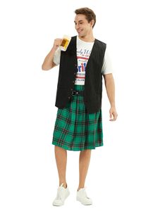 Kilt écossais traditionnel pour <span class=keywords><strong>homme</strong></span>, jupe plissée des Highlands, tenue de jeu de rôle, pour festival, fête ou spectacle - Product Image 4