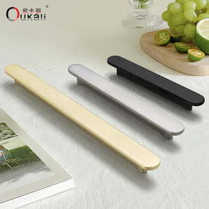 Pegangan kabinet dapur Emas kuningan disikat paduan seng Modern 128mm tarik gaya panas Harga kompetitif 96mm 192mm untuk penggunaan sekolah - Product Image 3