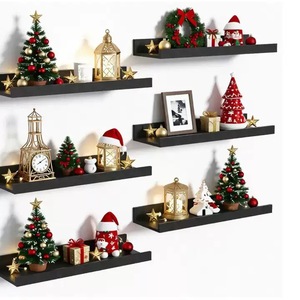 Étagère murale en bois flottante pour salon, étagère de rangement pour livres, présentoir à 3 niveaux, organisation bien rangée - Product Image 5