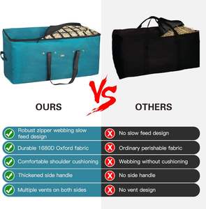 Free sample <b>Hay</b> Bale Storage <b>Bag</b>,Heavy Duty 1200D Heavy Duty Goat Horse Feeding <b>Hay</b> <b>Bag</b> Water Proof Fabric Nylon Bale <b>Bag</b> Goat - Product Image 4