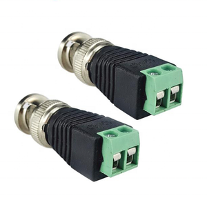 CCTV Video to Block Connector Coax Balun for Camera TV Adapter / <b>Thermometer</b> Brass Plug ROHS Factory Wholesale BNC Male - Product Image 3