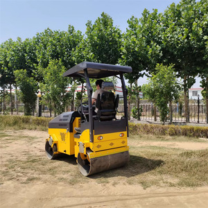 Rouleau vibratoire 3 tonnes, double tambour, entièrement hydraulique, double entraînement, pour la construction routière et le compactage du sol - Product Image 2