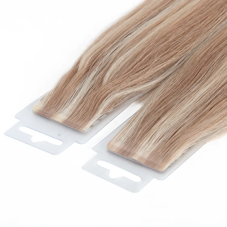 Precio de fábrica cabello malayo crudo súper cinta de doble dibujado cinta de cabello alineada con cutícula virgen cruda en extensiones de cabello 100 natural