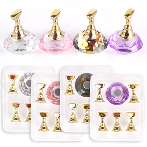 แท่นวางฝึกทำเล็บแม่เหล็กแบบฐานเพชร KADS พร้อมที่วางโชว์อุปกรณ์ทำเล็บ สำหรับร้านทำเล็บและ DIY - Product Image 4