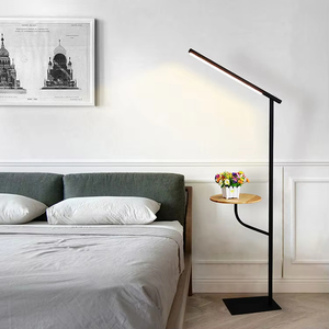 Lampe sur pied LED moderne de style nordique avec table d'appoint, lumière d'ambiance à <span class=keywords><strong>3</strong></span> couleurs réglables pour salon et chambre - Product Image 6