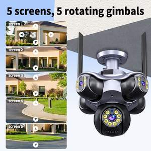 กล้องรักษาความปลอดภัยแบบ Wifi สำหรับใช้กลางแจ้งใช้25MP มีห้าเลนส์หมุนได้720 ° สัญญาณเตือนการตรวจจับการเคลื่อนไหวของมนุษย์ - Product Image 6