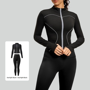 Completo Sportivo Riflettente per Corsa Notturna, Antivento, Aderente, per Ciclismo, Jogging, Attività all'Aperto, Palestra e Fitness - Product Image 1