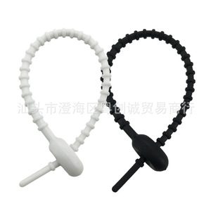 สายรัดเคเบิลแบบยางนิ่ม ยี่ห้อ Tadpole แบบล็อคอัตโนมัติ สำหรับงาน DIY อุปกรณ์ตกแต่งกระเป๋า สีขาว เทา ดำ แดง เหลือง เขียว ฟ้า ม่วง - Product Image 3