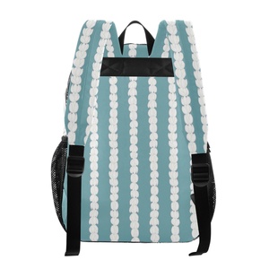 Hawaii Blue Crown Print Custom Design Teen Girls See Through Bookbag Transparent PVC Bag Casual Clear <b>Backpack</b> with Black Trim - Product Image 3