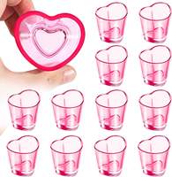 Verres à shot en forme de cœur de 1,5 oz, mini-verres à bière, verres de dégustation pour bar, mariage, enterrement de vie de jeune fille, enterrement de vie de garçon