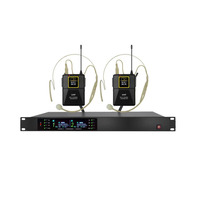Micrófono de conferencia inalámbrico dual de mano con cuello de cisne y pistola corta, con batería AA, conector XLR, UHF 630-690MHz