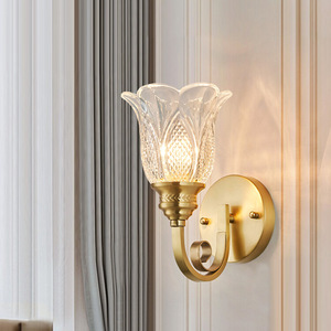 Applique murale LED en verre vintage moderne pour l'éclairage du salon et du couloir - Product Image 2