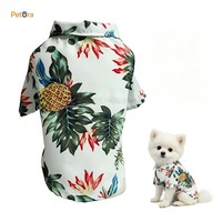Chemise hawaïenne pour chien Petora, imprimé tropical vert cocotier et hibiscus, respirante, à manches courtes, vêtement pour animaux de compagnie, best-seller