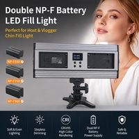 Luz de Video LED Bicolor Regulable JIXIO Compact de 36W, 3200K 5600K, CRI 95, 3000 Lúmenes, Aleación de Aluminio, Compatible con NP F550 F750 F960