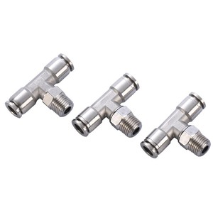 Conector de Acoplamiento Rápido Tipo T de Acero Inoxidable 304, Rosca Externa, Conector de Tubería de Gas, Piezas Neumáticas - Product Image 1