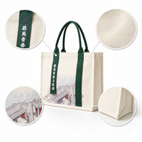 Sac fourre-tout en toile structuré à 3 couches avec logo personnalisé, sac de courses renforcé, sac de voyage multi-poches
