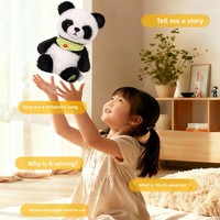 Peluche interactive parlante connectée IA électrique transfrontalière Panda Pingouin pour enfants, en polyester rembourré de PP, pour le sommeil
