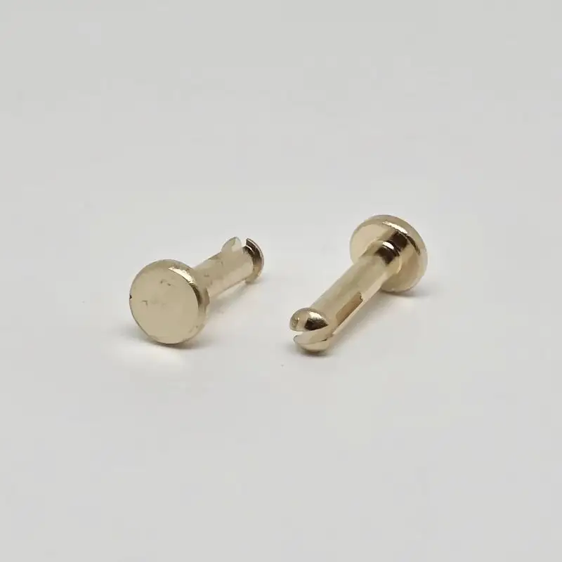 Flat Head And Tail End Slotted Brass Rivets Solid Rivets Custom Non-standard Rivets