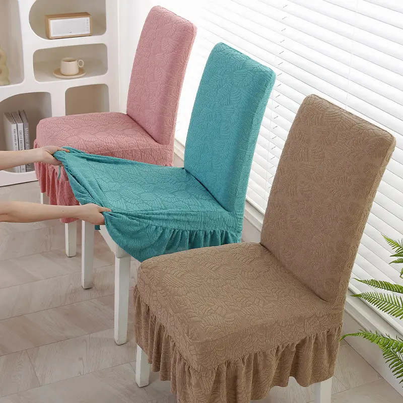 Four Seasons Universal Jacquard Polyester Wasch barer elastischer Stuhl bezug Stuhl Esszimmer Haushalts stuhl Schon bezug