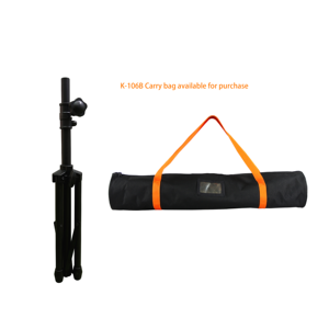 BS-325B-1 Heavy Duty Compact Metal Rubber <b>Speaker</b> <b>Stand</b> Tripod 30kg Capacity 65-101cm Height for Improved Sound Projection - Product Image 6