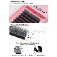0.05 0.07 YY cils marque privée personnalisée en gros C D DD MIX 8-18mm Y forme cils doux vison Volume Yy cils Extension de cils