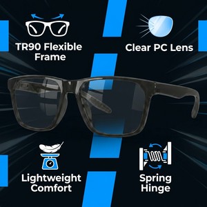Gafas Rectangulares Deportivas Anti Luz Azul Personalizadas OEM para Hombre y Mujer, para Uso Diario en la Oficina, Duraderas, Opción TR90 K502-07, MOQ Bajo - Product Image 2