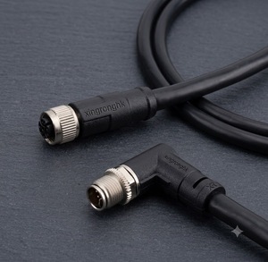 สายอีเธอร์เน็ต PVC M12 แบบขึ้นรูป หัวต่อชาย-หญิง ยาว 1 เมตร รหัส Y 6 8 พิน สำหรับสายอีเธอร์เน็ต ขายดี - Product Image 1